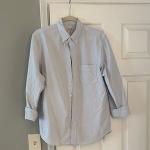 J. Crew Kids Light Blue Striped Button Down Shirt